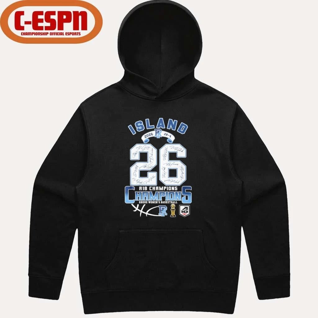 Official Rhode Island Women’s Basketball 2026 A10 Tournament Champions 28-4 Shirt