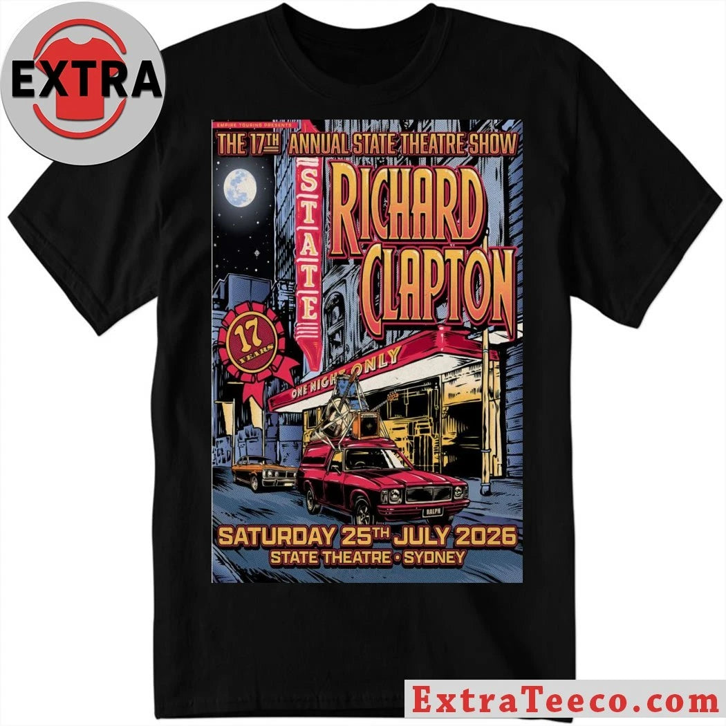 Official Richard Clapton Sydney AUS 7 25 2026 Poster Shirt