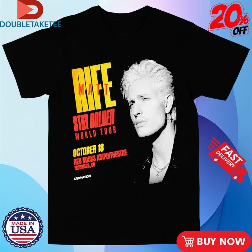 Official Rife Matt Stay Golden World Tour 2025 Railroad Earth 25th Anniversary Shirts