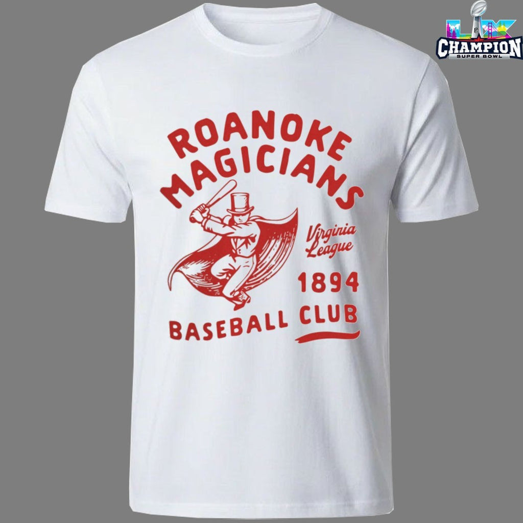 Official Roanoke Magicians Virginia League Defunct Baseball Teams 1894 T-shirts