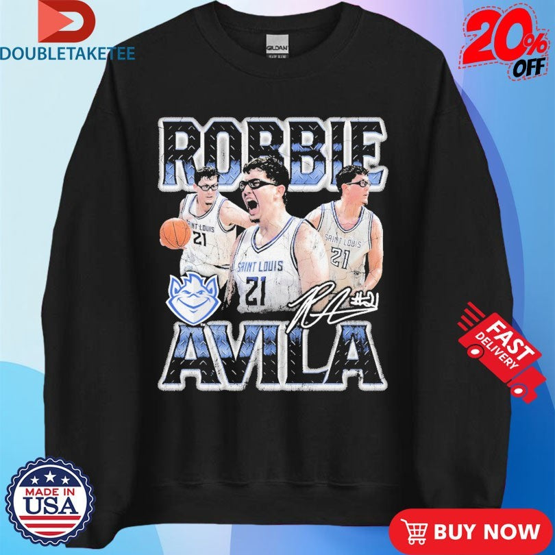 Official Robbie Avila Saint Louis Billikens 90s Player Signature Shirts