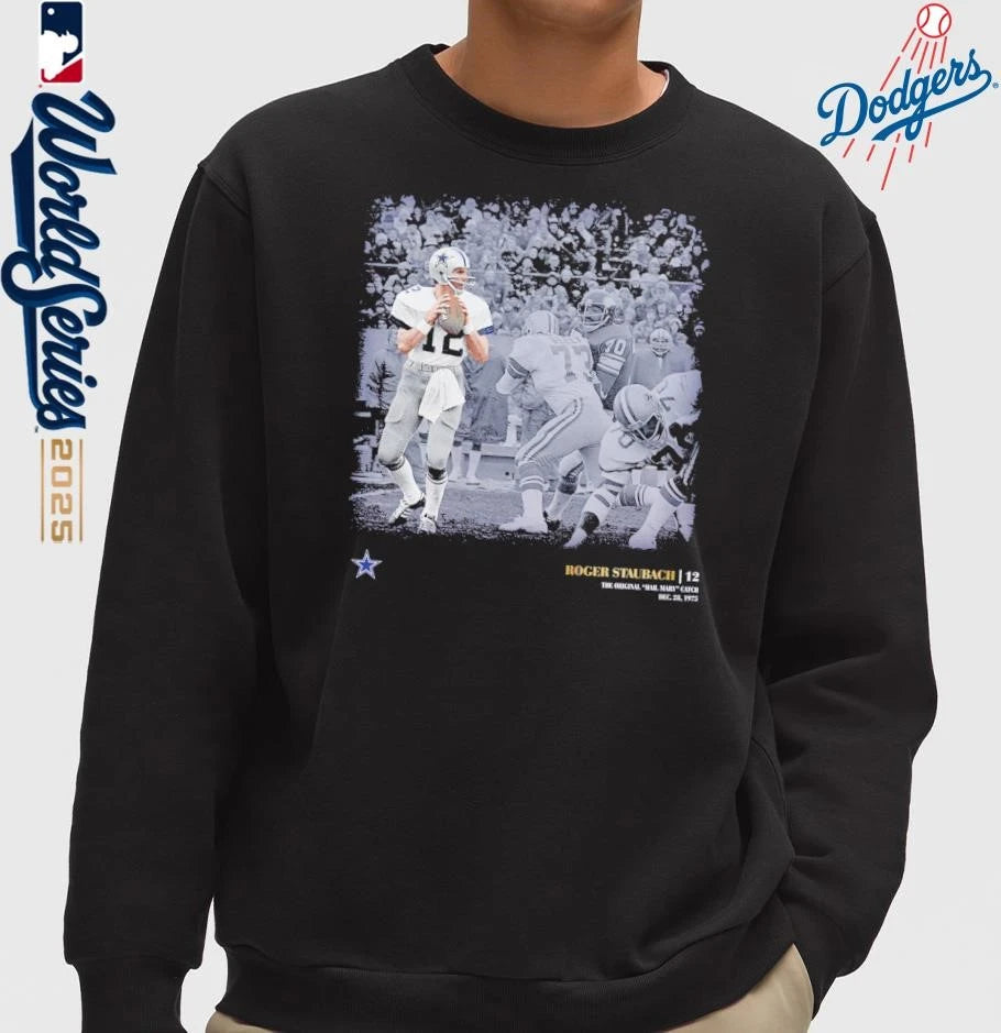 Official Roger Staubach Dallas Cowboys Moments T-Shirt