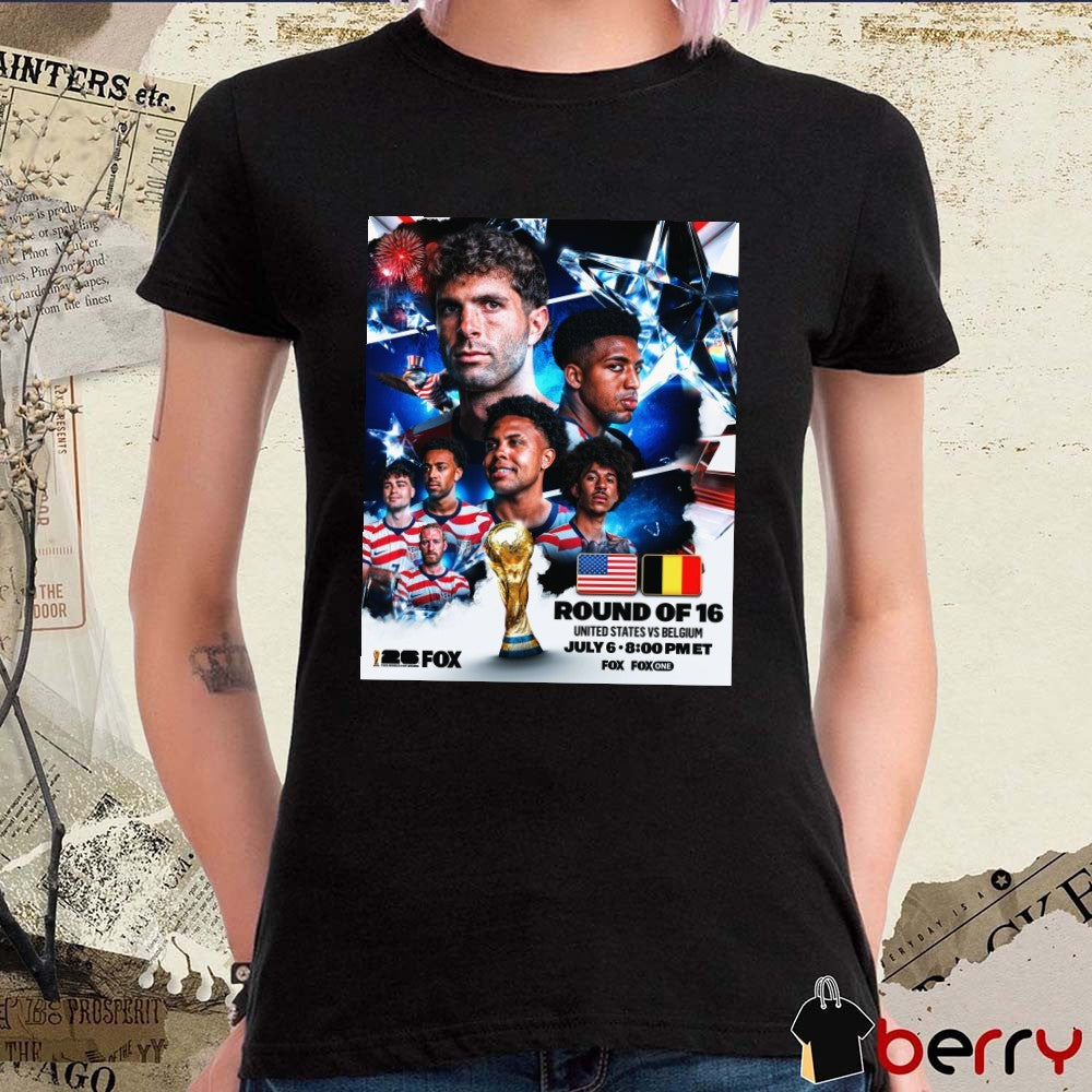 Round Of 16 United States Vs Belgium July 6 2026 World Cup FOX Poster t-shirt