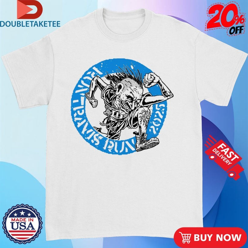 Official Run Travis Run Punk Circle Logo Shirts