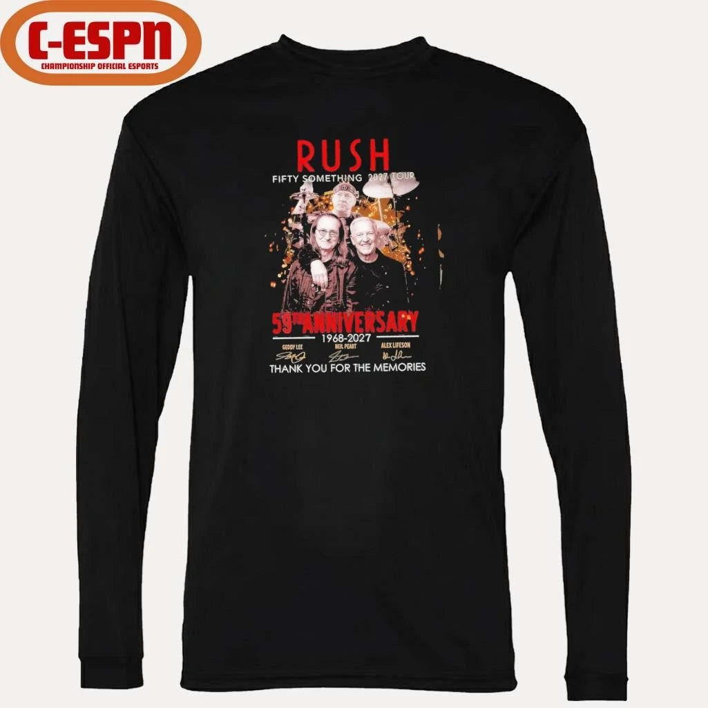 Official Rush Fifty Something 2027 Tour 59th Anniversary 1968-2027 Shirt