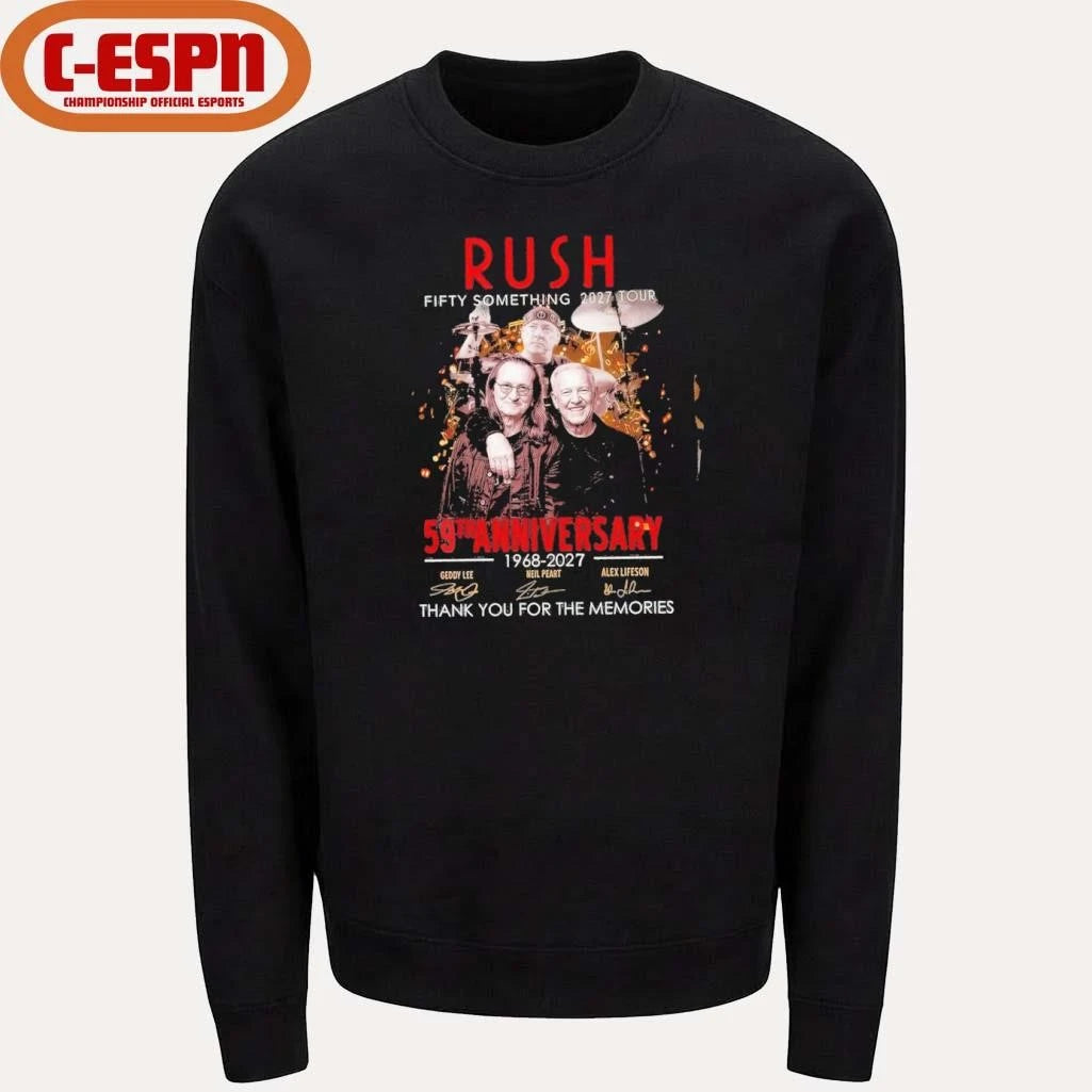 Official Rush Fifty Something 2027 Tour 59th Anniversary 1968-2027 Shirt