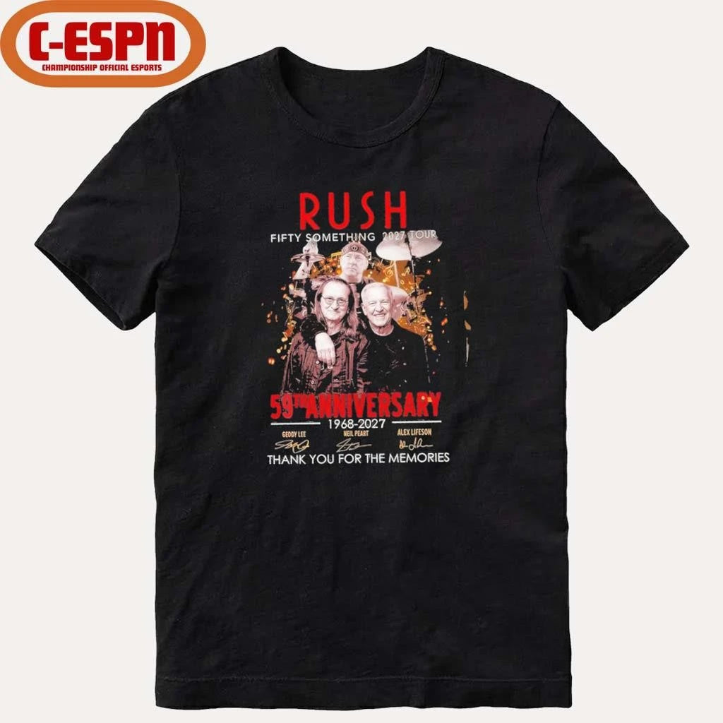 Official Rush Fifty Something 2027 Tour 59th Anniversary 1968-2027 Shirt