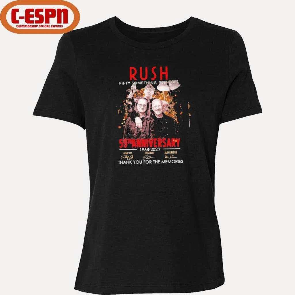 Official Rush Fifty Something 2027 Tour 59th Anniversary 1968-2027 Shirt