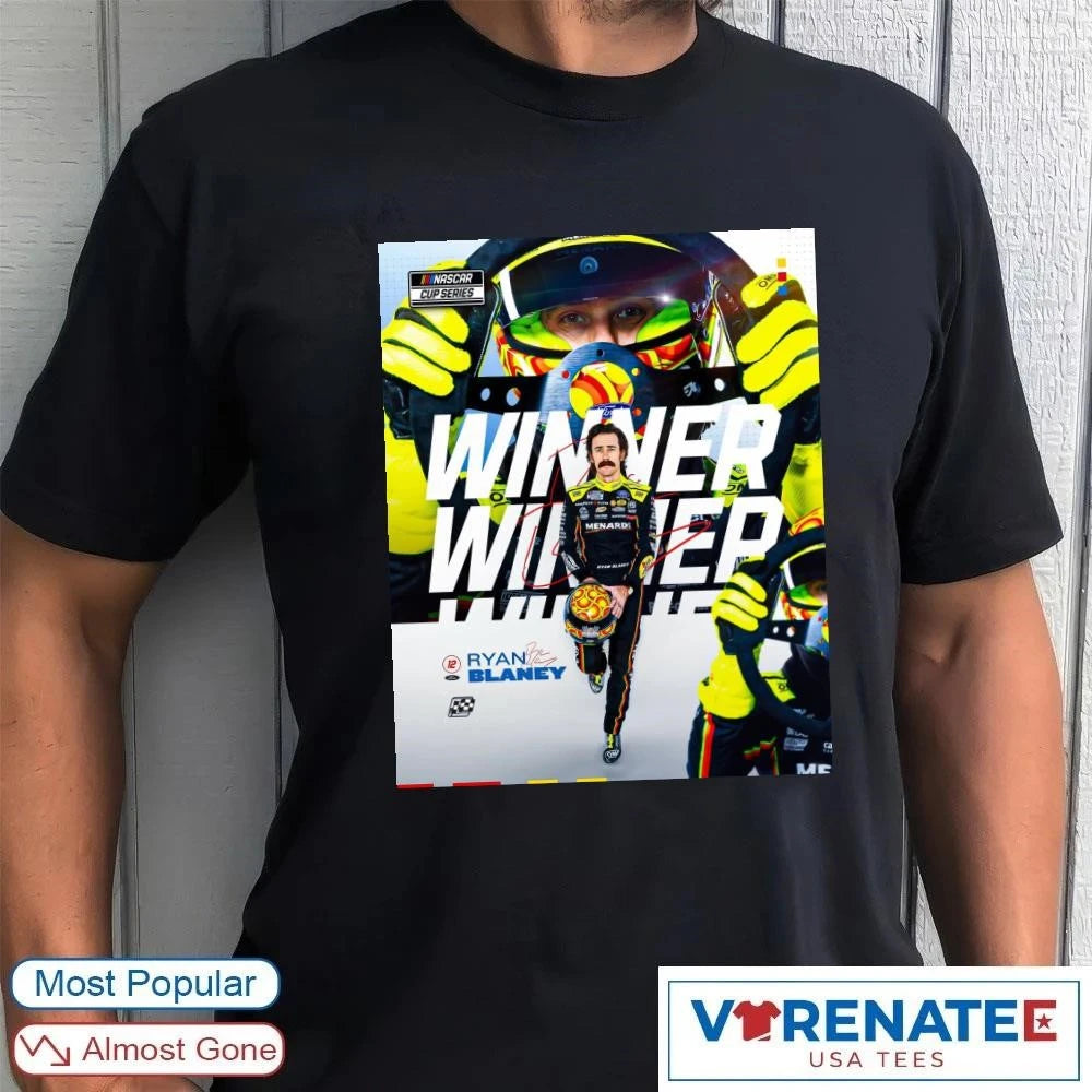 Official Ryan Blaney wins at Phoenix Raceway NASCAR Cup Series Signature Poster T-Shirt