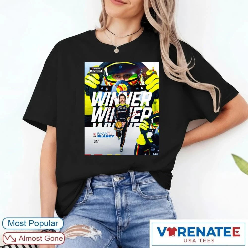 Official Ryan Blaney wins at Phoenix Raceway NASCAR Cup Series Signature Poster T-Shirt