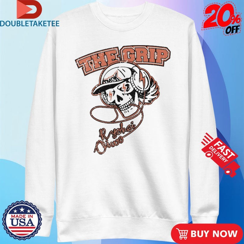 Official Ryohei Oiwa The Grip Thunderbolt Skull Shirts