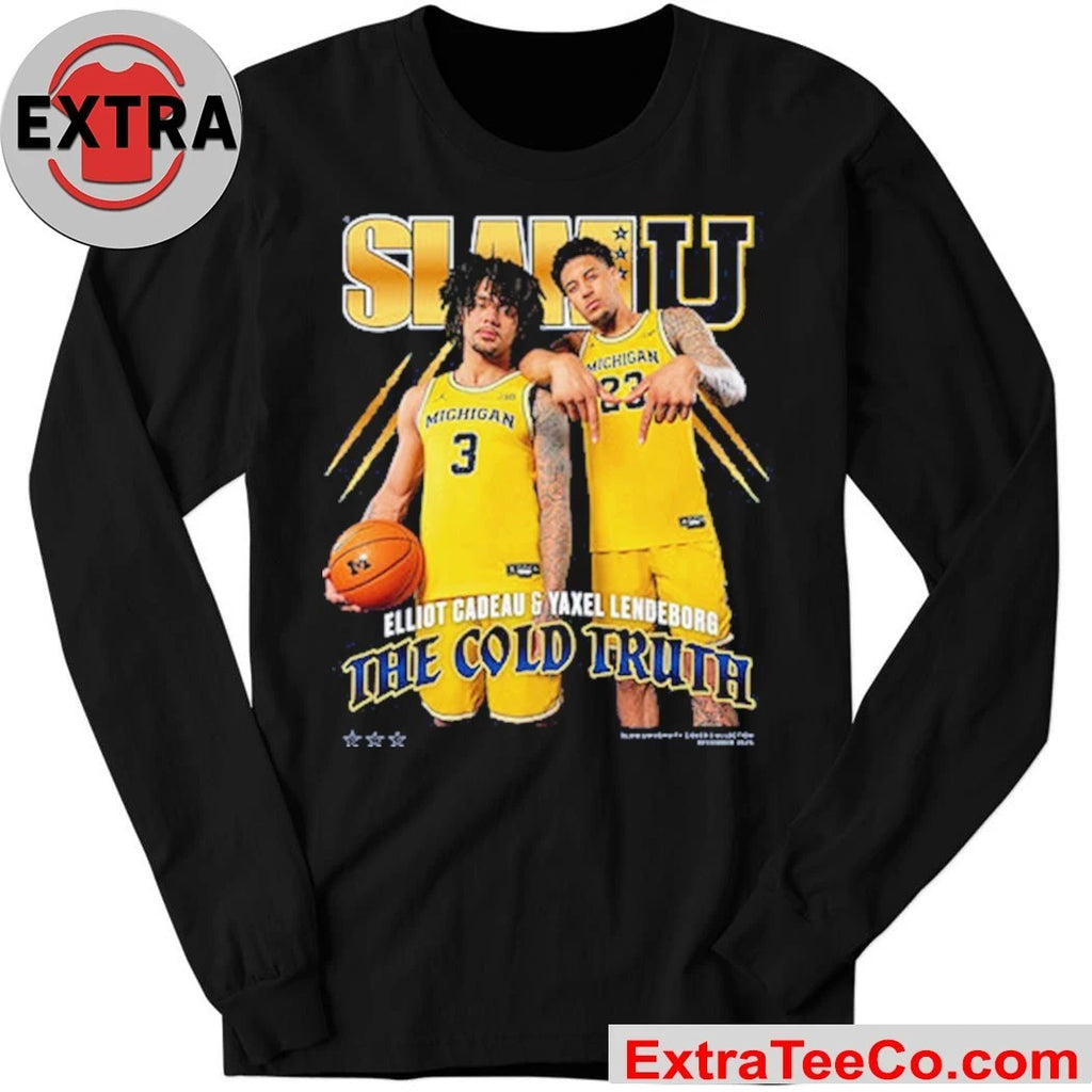 Official SLAM Cover Yaxel Lendeborg &amp; Elliot Cadeau Michigan Shirt