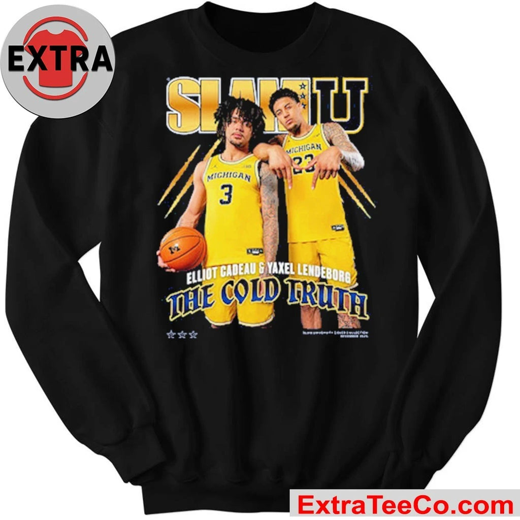 Official SLAM Cover Yaxel Lendeborg &amp; Elliot Cadeau Michigan Shirt