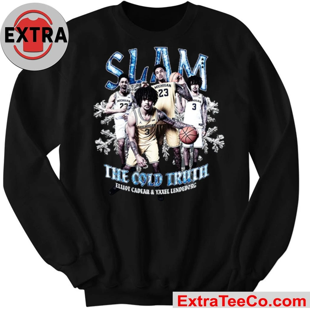 Official SLAM Elliot Cadeau The Cold Truth Remix Heavy Michigan Elliot Cadeau and Yaxel Lendeborg Shirt