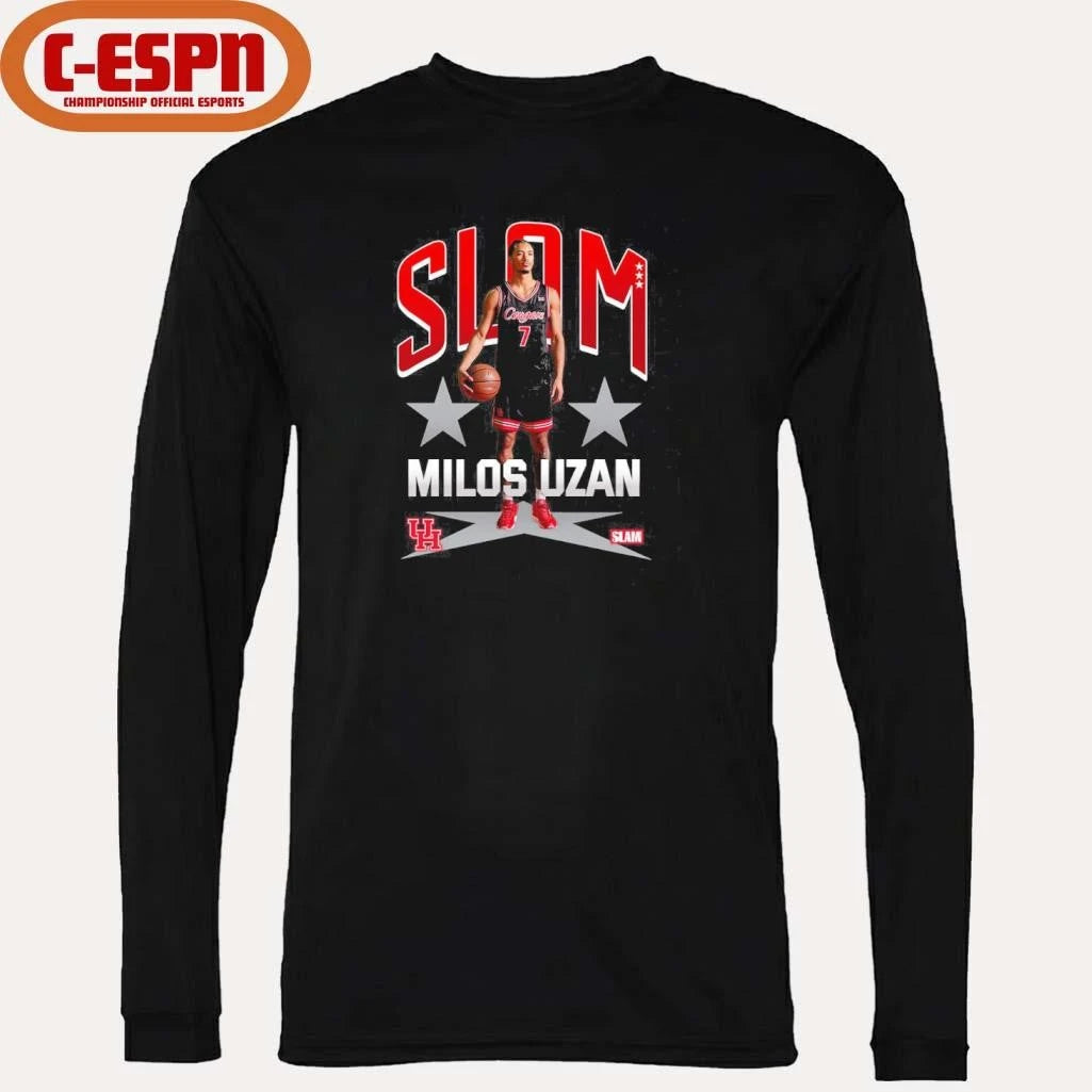 Official SLAM Houston Men’s Basketball Milos Uzan Remix Shirt