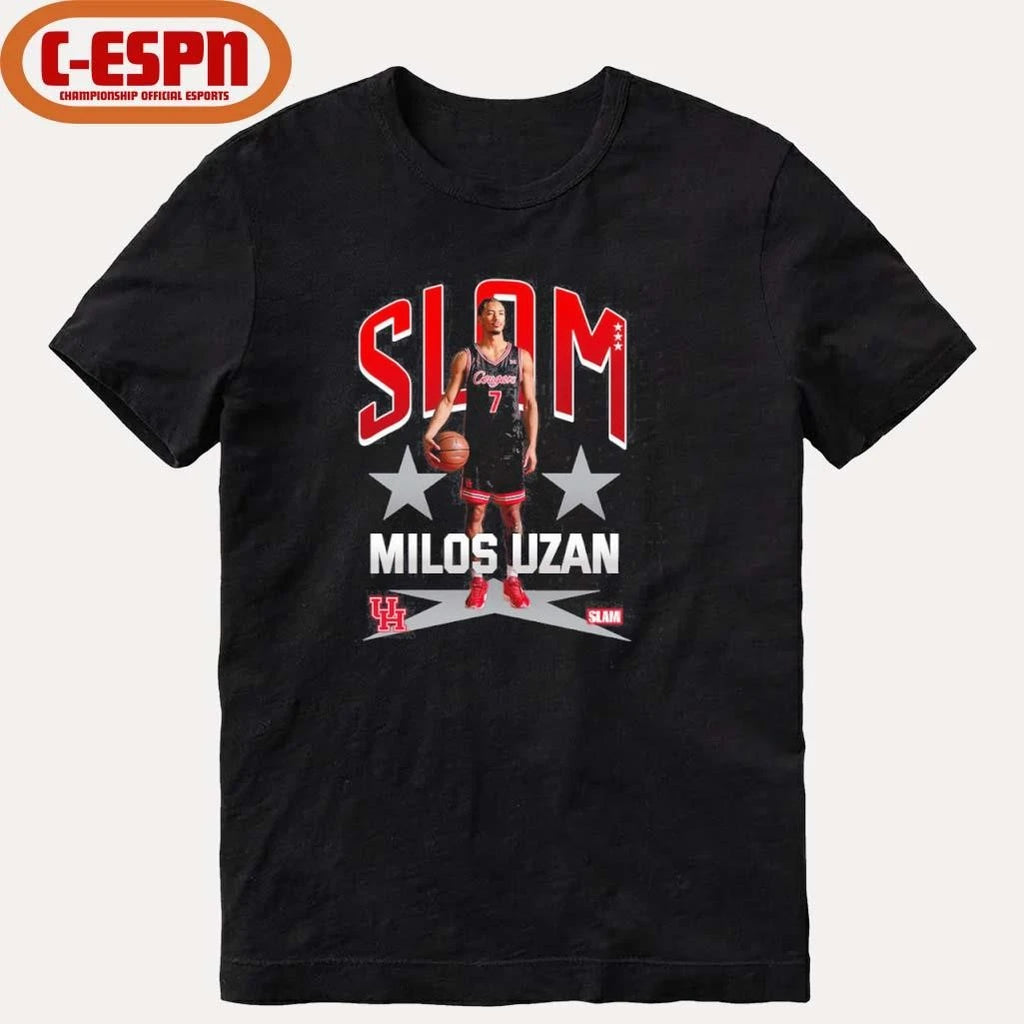 Official SLAM Houston Men’s Basketball Milos Uzan Remix Shirt