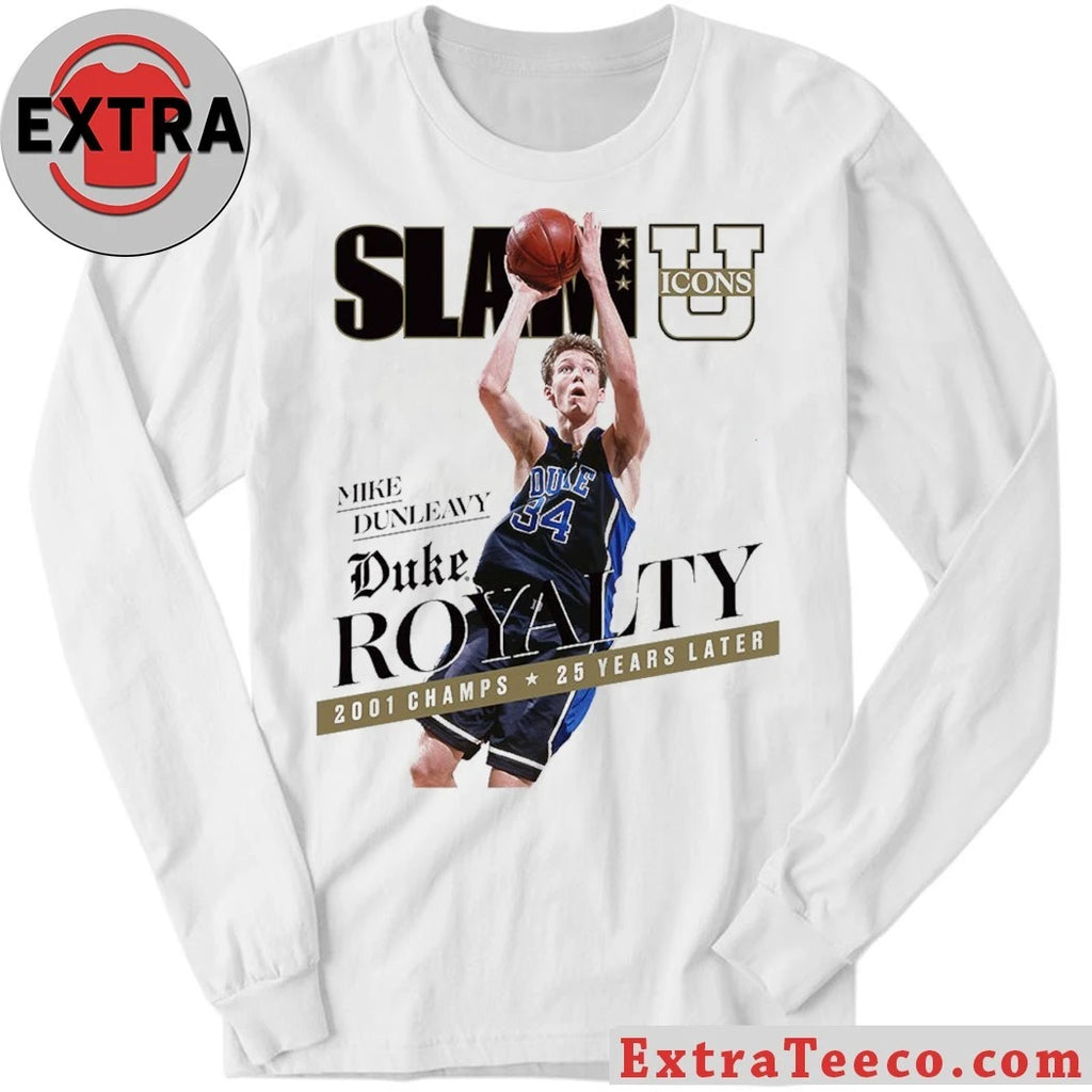 Official SLAM ICONS Mike Dunleavy Duke Royalty t-shirt, commemorating the 25th anniversary of the Duke basketball team’s 2001 championship