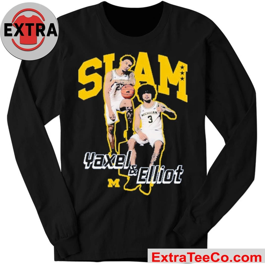 Official SLAM Yaxel Lendeborg &amp; Elliot Cadeau Remix Heavy Michigan Shirt