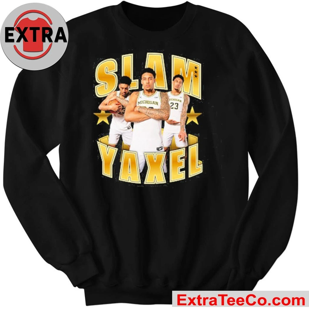 Official SLAM Yaxel Lendeborg Remix Heavy Michigan Wolverines Shirt