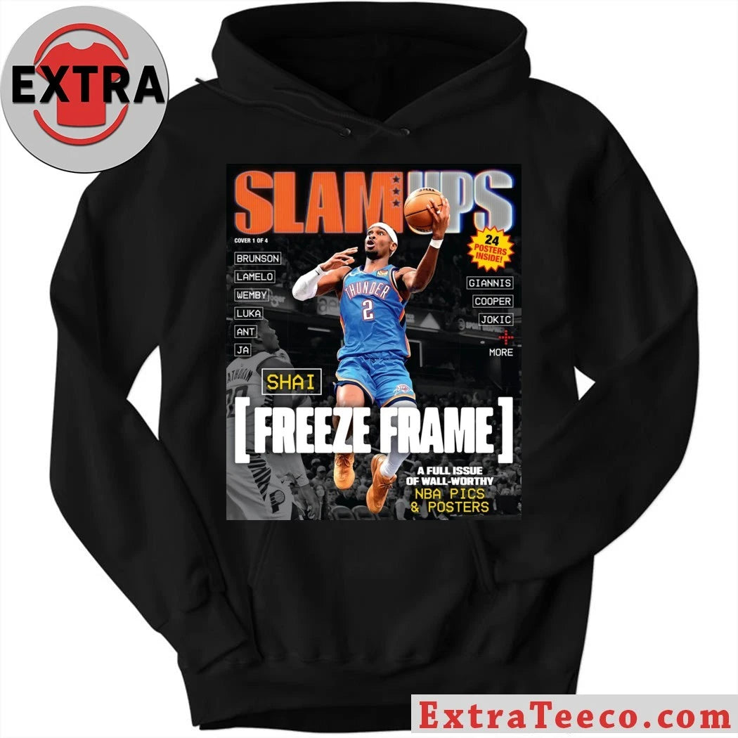 Official SLAMUPs Freeze Frame Shai Gilgeous-Alexander of the Oklahoma City Thunder Shirt