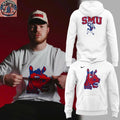 Official SMU Mustangs 2026 Throwback Mascot Logo Two Sided Hoodie T-Shirt