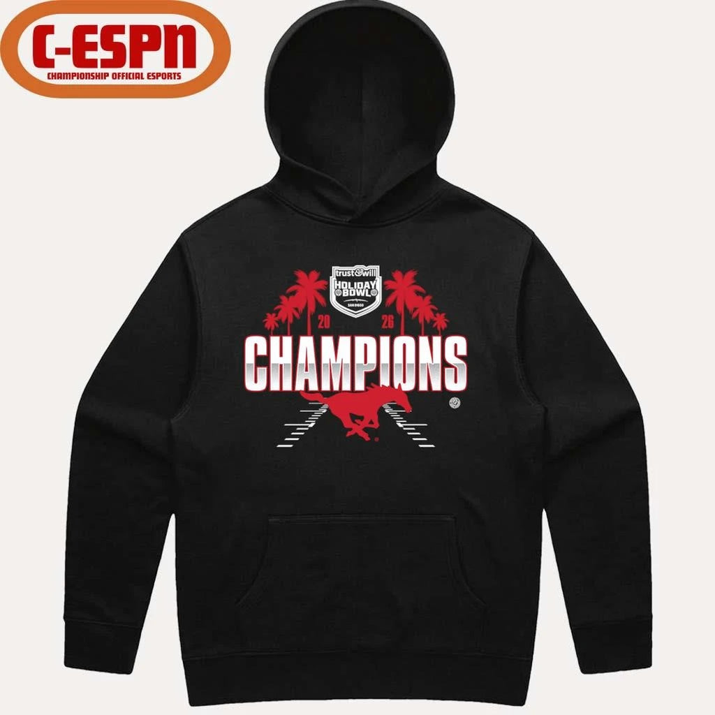 Official SMU Mustangs Holiday Bowl Champions T-Shirt