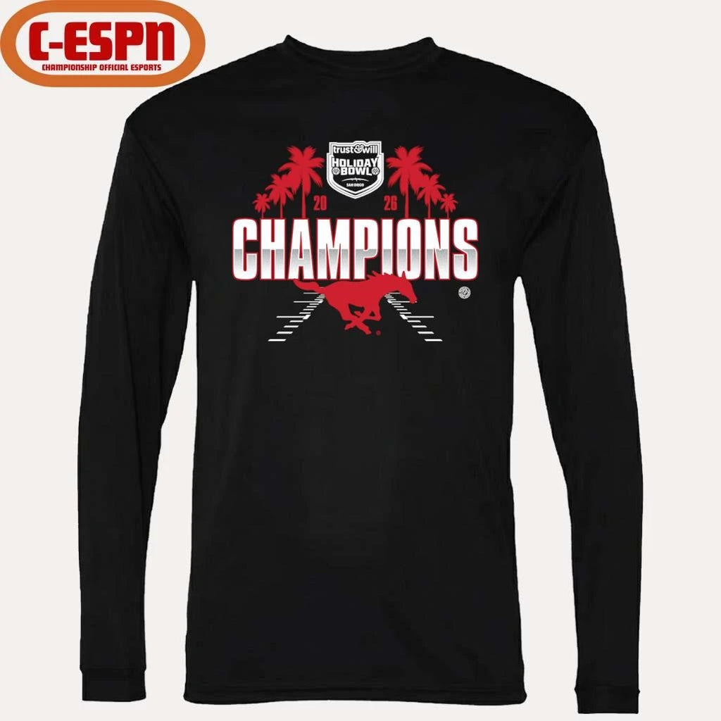 Official SMU Mustangs Holiday Bowl Champions T-Shirt