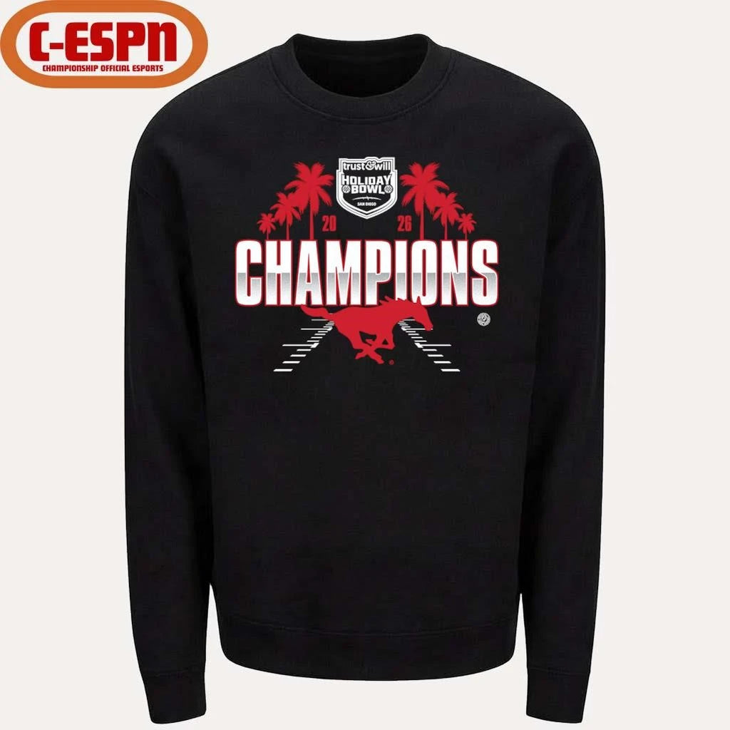 Official SMU Mustangs Holiday Bowl Champions T-Shirt