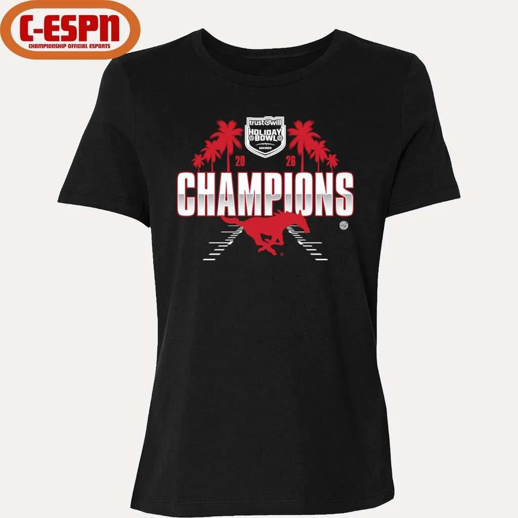 Official SMU Mustangs Holiday Bowl Champions T-Shirt