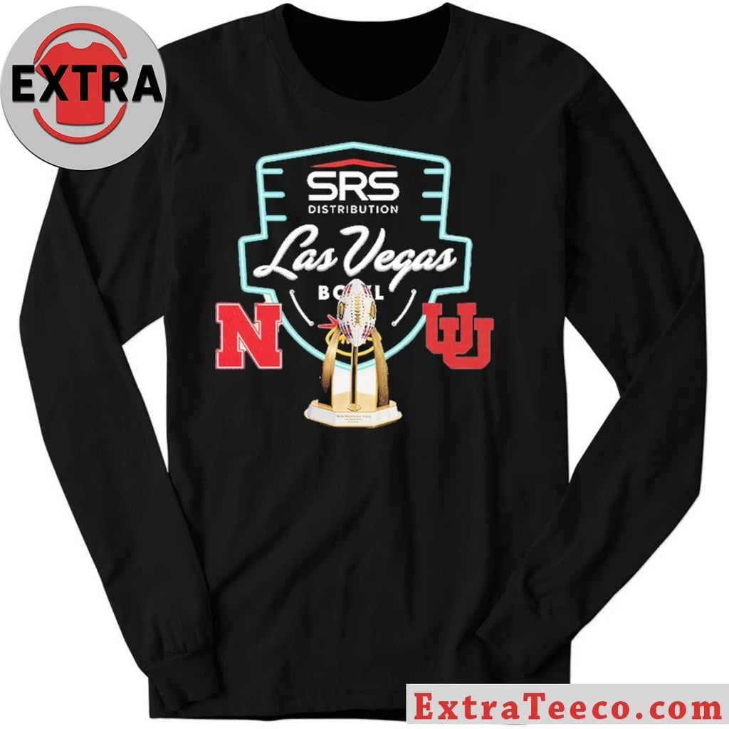 Official SRS Distribution Las Vegas Bowl Nebraska Cornhuskers Versus Utah Utes Bowl Season College Football 2025 2026 Logo Shirt