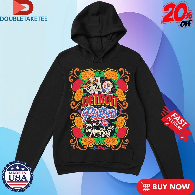 Official SW Freddy Detroit Pistons Día De Los Muertos Shirts