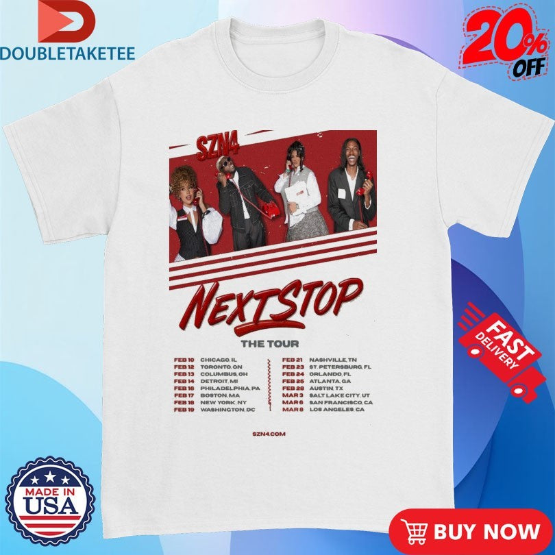 Official SZN4 Next Stop The Tour 2026 Shirts