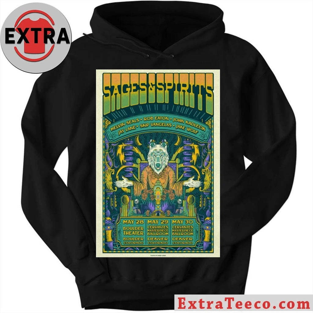 Official Sages And Spirits May 29, 2026 Cervantes Masterpiece Theater Denver CL Poster Shirt