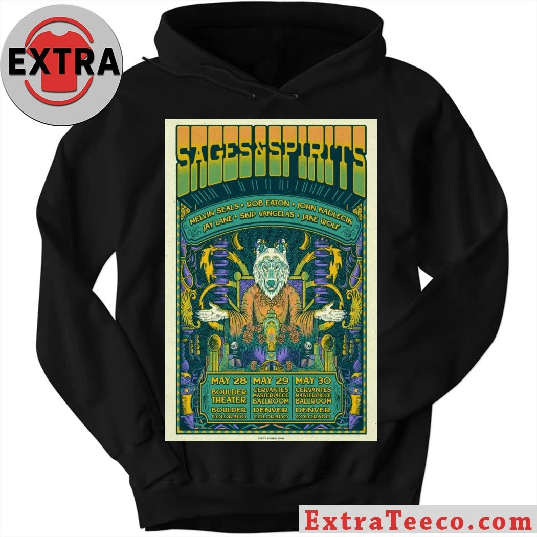 Official Sages And Spirits May 29, 2026 Cervantes Masterpiece Theater Denver CL Poster Shirt