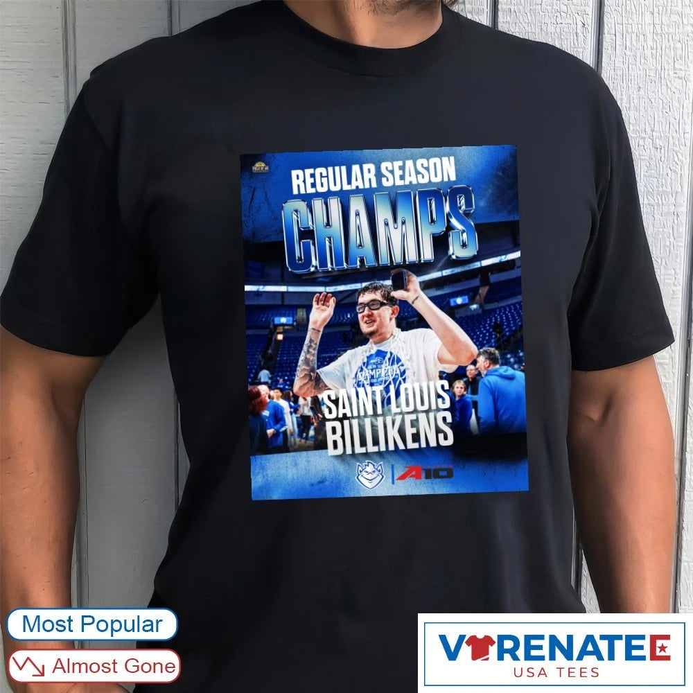 Official Saint Louis Billikens Atlantic 10 Conference Regular Season Champions Poster T-Shirt