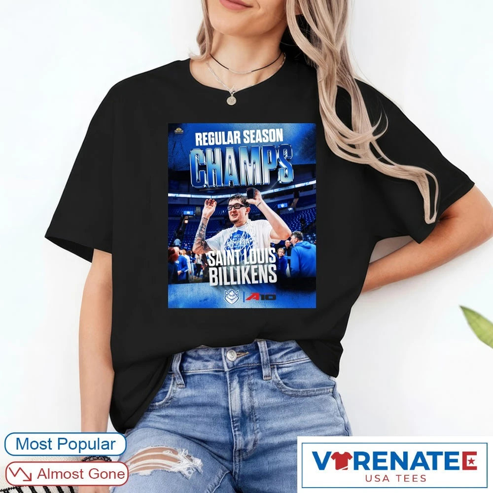 Official Saint Louis Billikens Atlantic 10 Conference Regular Season Champions Poster T-Shirt