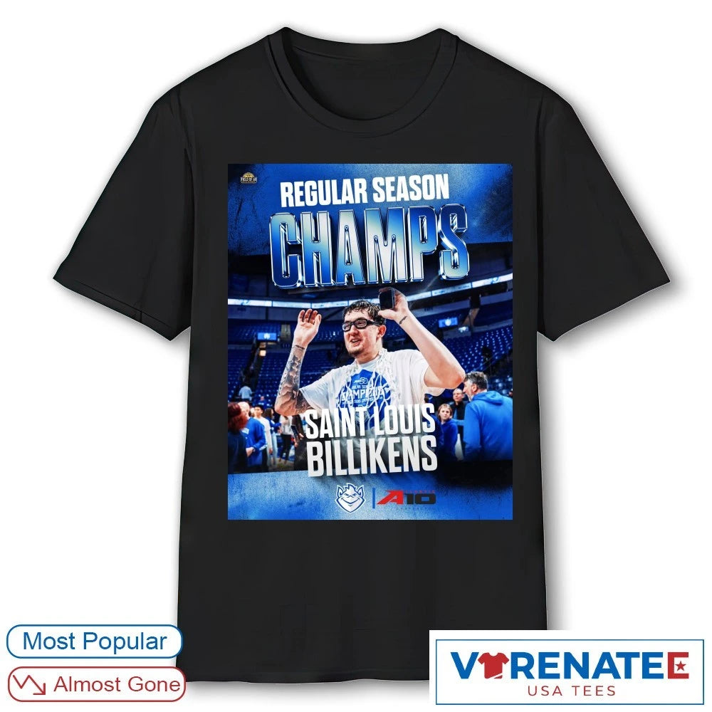 Official Saint Louis Billikens Atlantic 10 Conference Regular Season Champions Poster T-Shirt