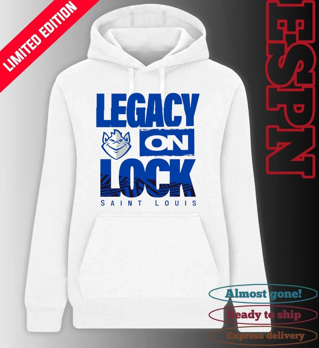 Official Saint Louis Billikens Basketball Legacy On Lock Bench T-Shirt