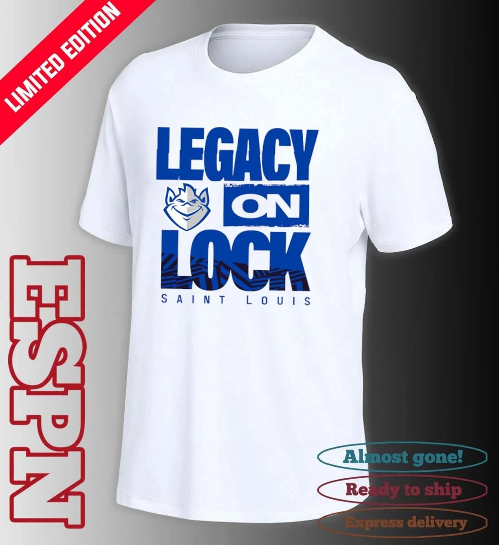 Official Saint Louis Billikens Basketball Legacy On Lock Bench T-Shirt