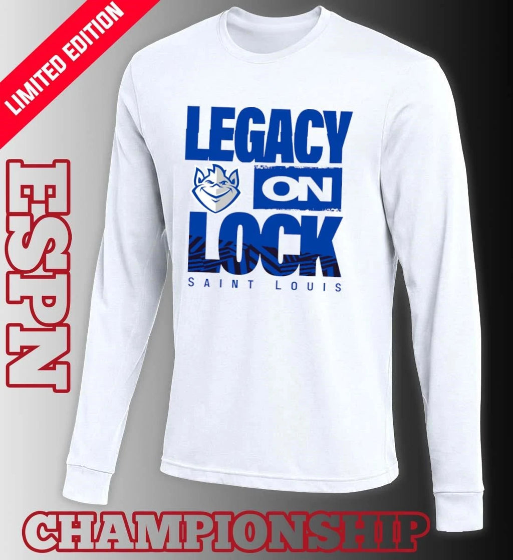 Official Saint Louis Billikens Basketball Legacy On Lock Bench T-Shirt
