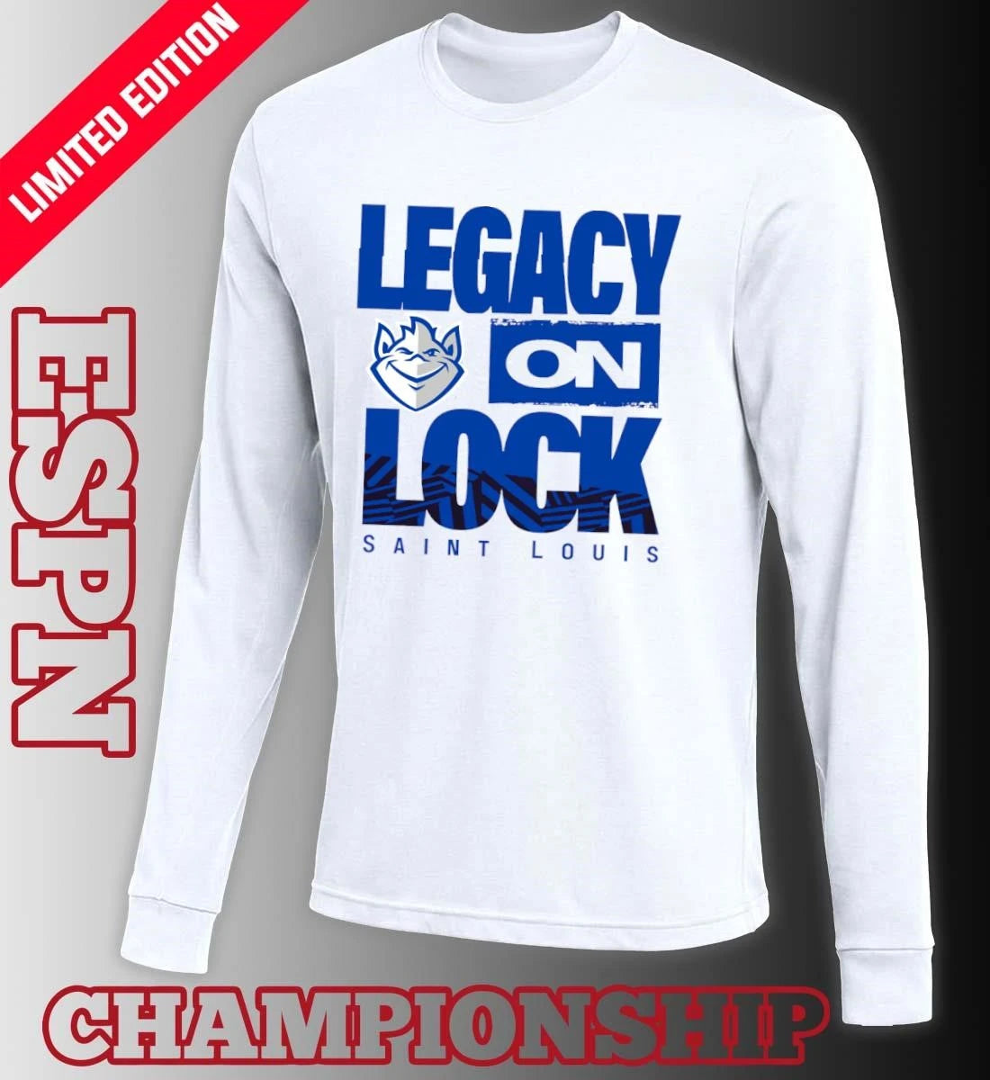 Official Saint Louis Billikens Basketball Legacy On Lock Bench T-Shirt