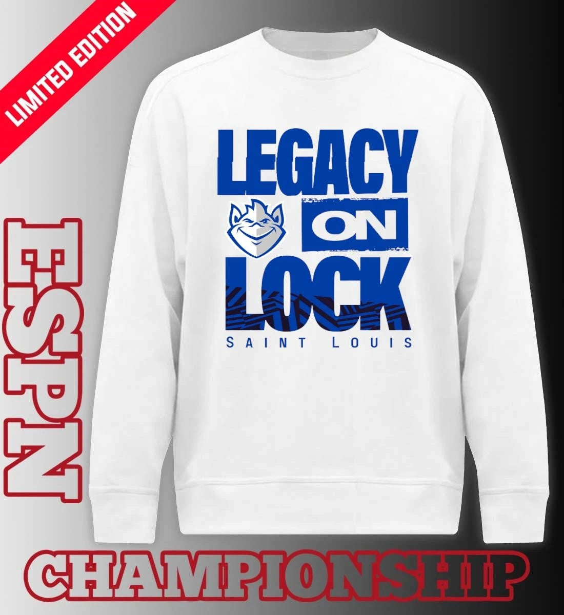 Official Saint Louis Billikens Basketball Legacy On Lock Bench T-Shirt