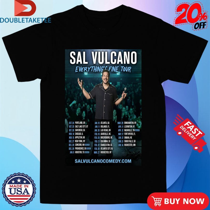 Official Sal Vulcano Everything’s Fine Tour 2025-2026 Dates Shirts