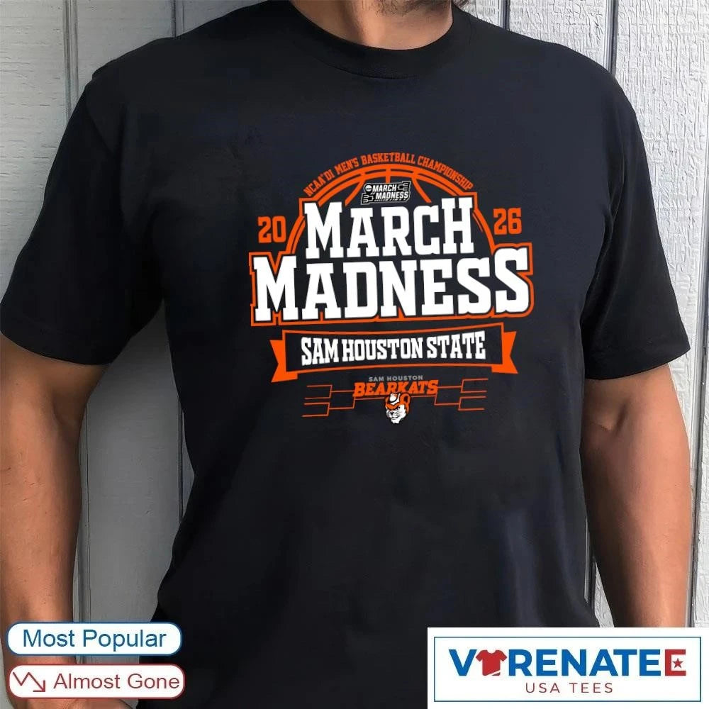 Official Sam Houston Bearkats 2026 NCAA DI Men’s Basketball Championship March Madness Bound T-Shirt
