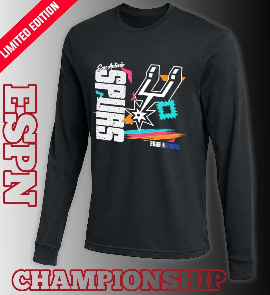 Official San Antonio Spurs 2026 NBA Playoffs Vintage Retro T-Shirt