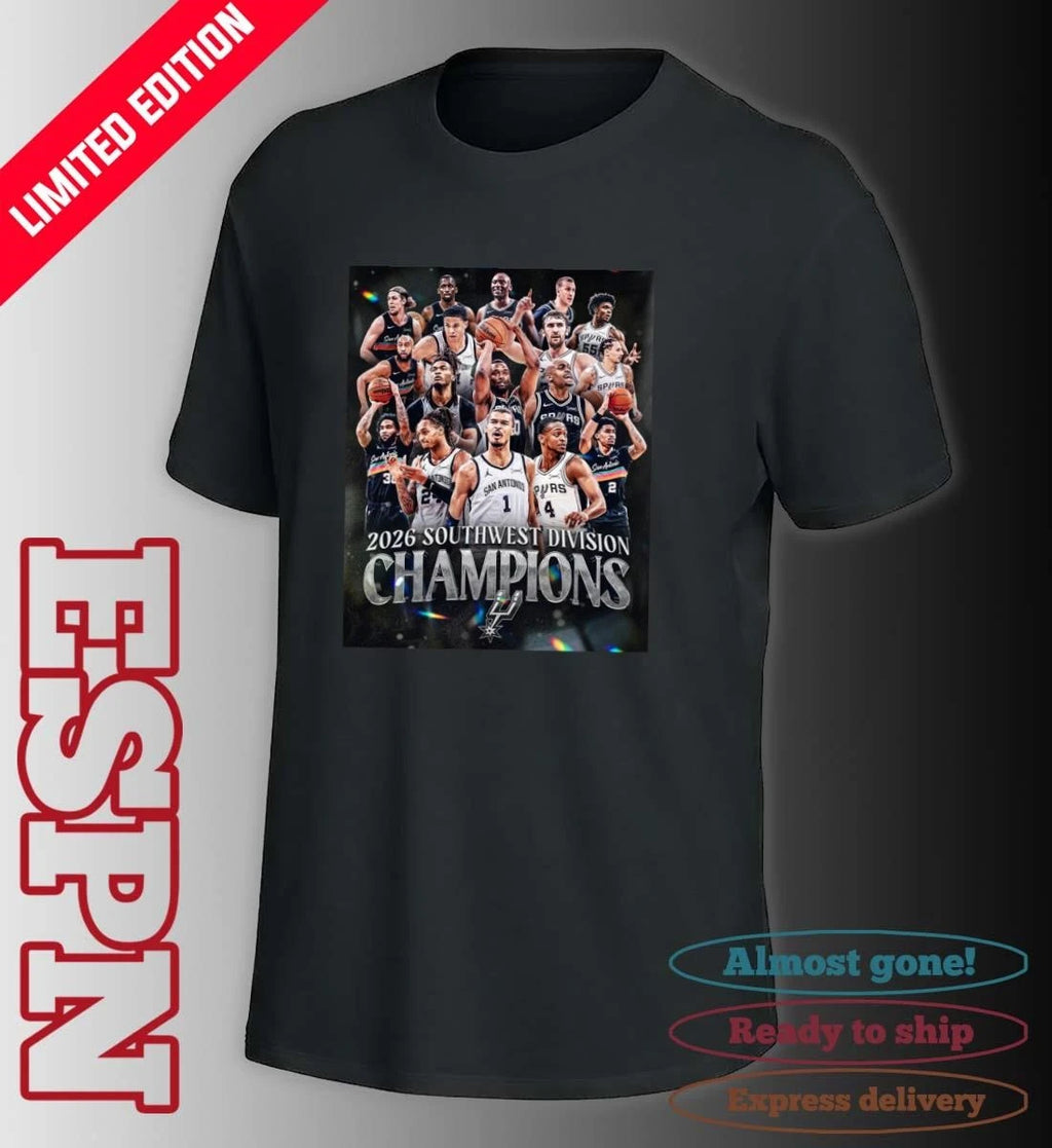 Official San Antonio Spurs 2026 Southwest Division Champions Poster Shirt