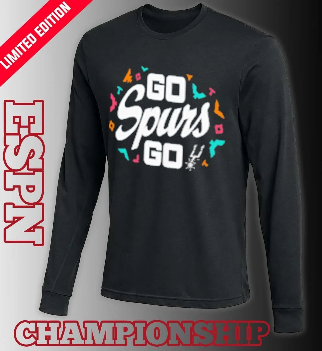 Official San Antonio Spurs NBA Playoff Go Spurs Go T-Shirt