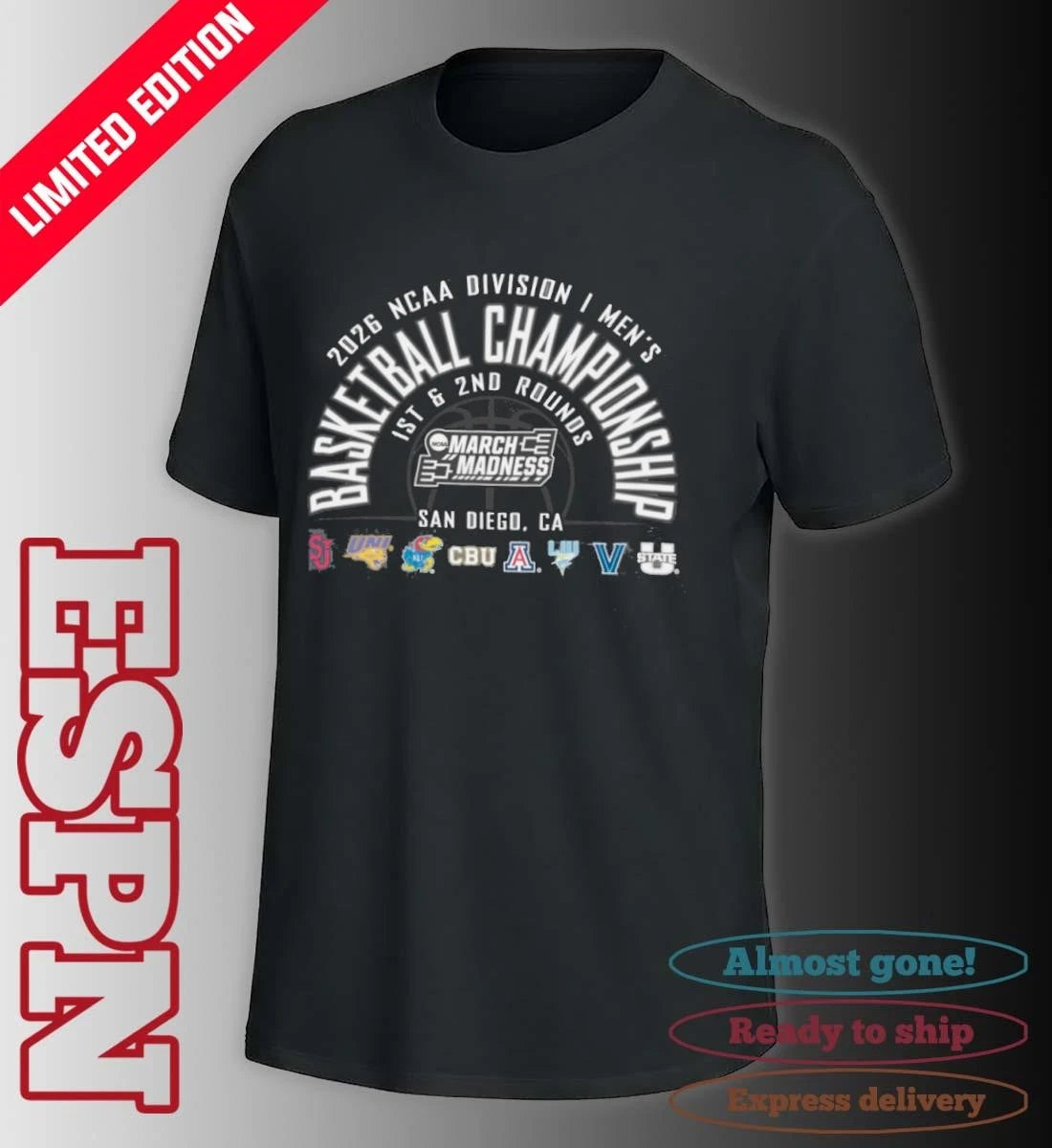 Official San Diego Regional 2026 NCAA DI Men’s Basketball Championship Shirt