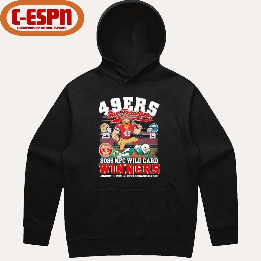 Official San Francisco 49s Mascot 2026 NFC Wild Card Winners Shirt