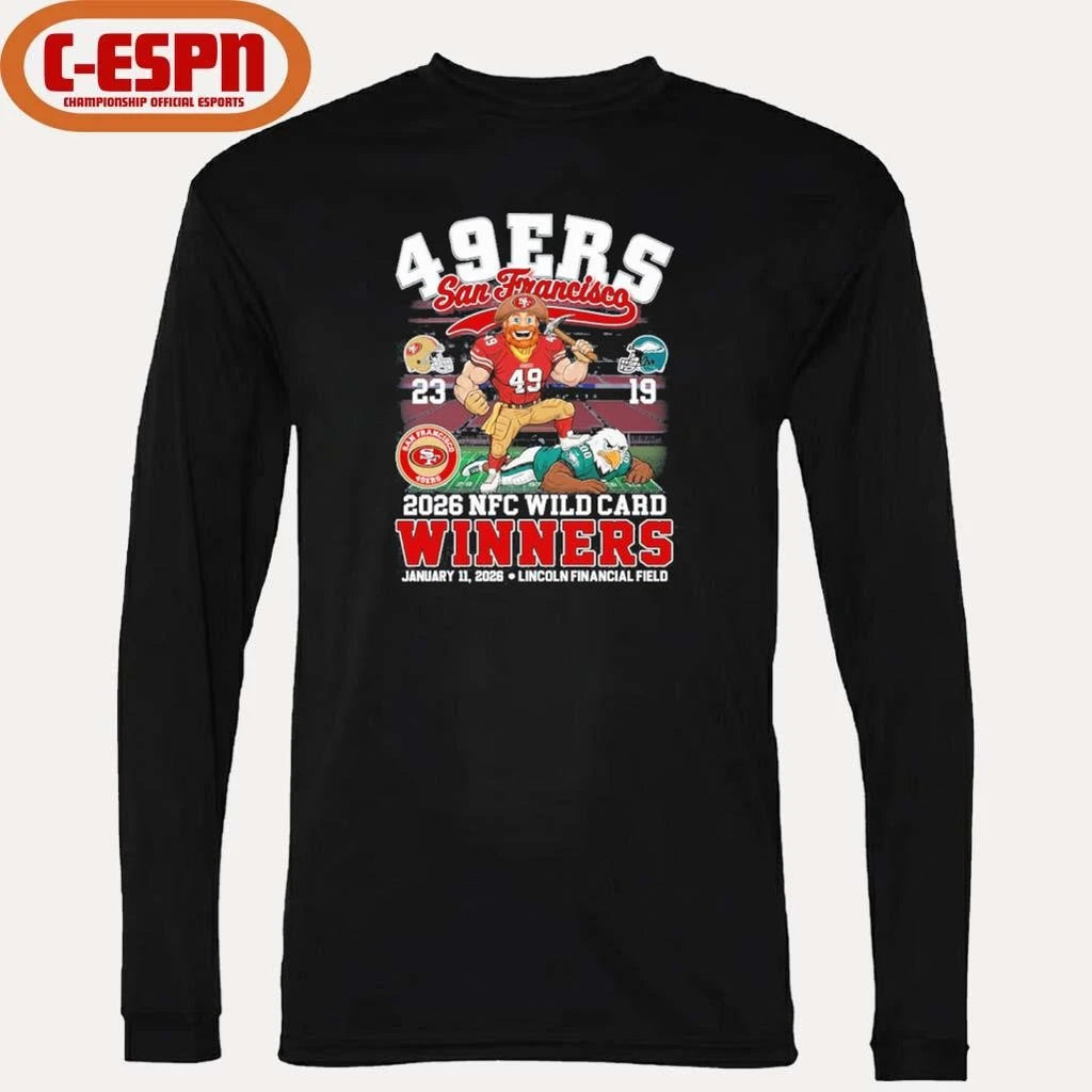 Official San Francisco 49s Mascot 2026 NFC Wild Card Winners Shirt